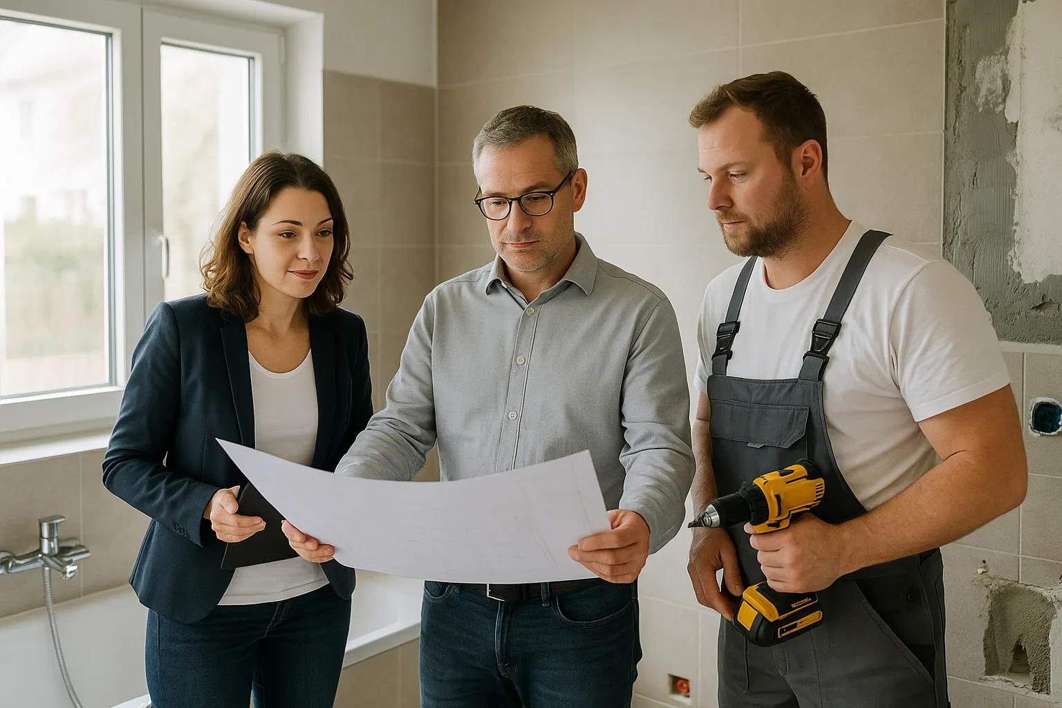 Badsanierung Projektkoordination: Alle Gewerke aus einer Hand